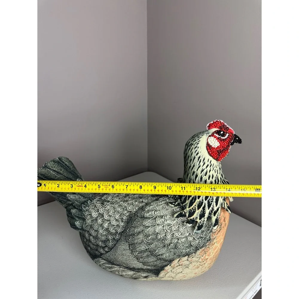 Threshold Beaded Pheasant Bird Decorative Pillow Figurine Farmhouse Decor